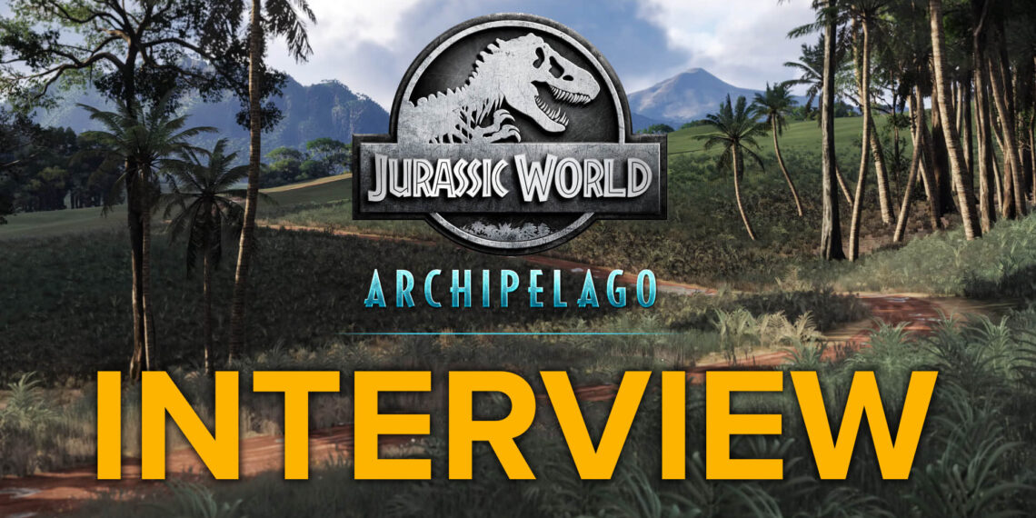 Jurassic World Archipelago Interview with Jurassic World Logo and title, on Microsoft Flight Simulator 2024 image