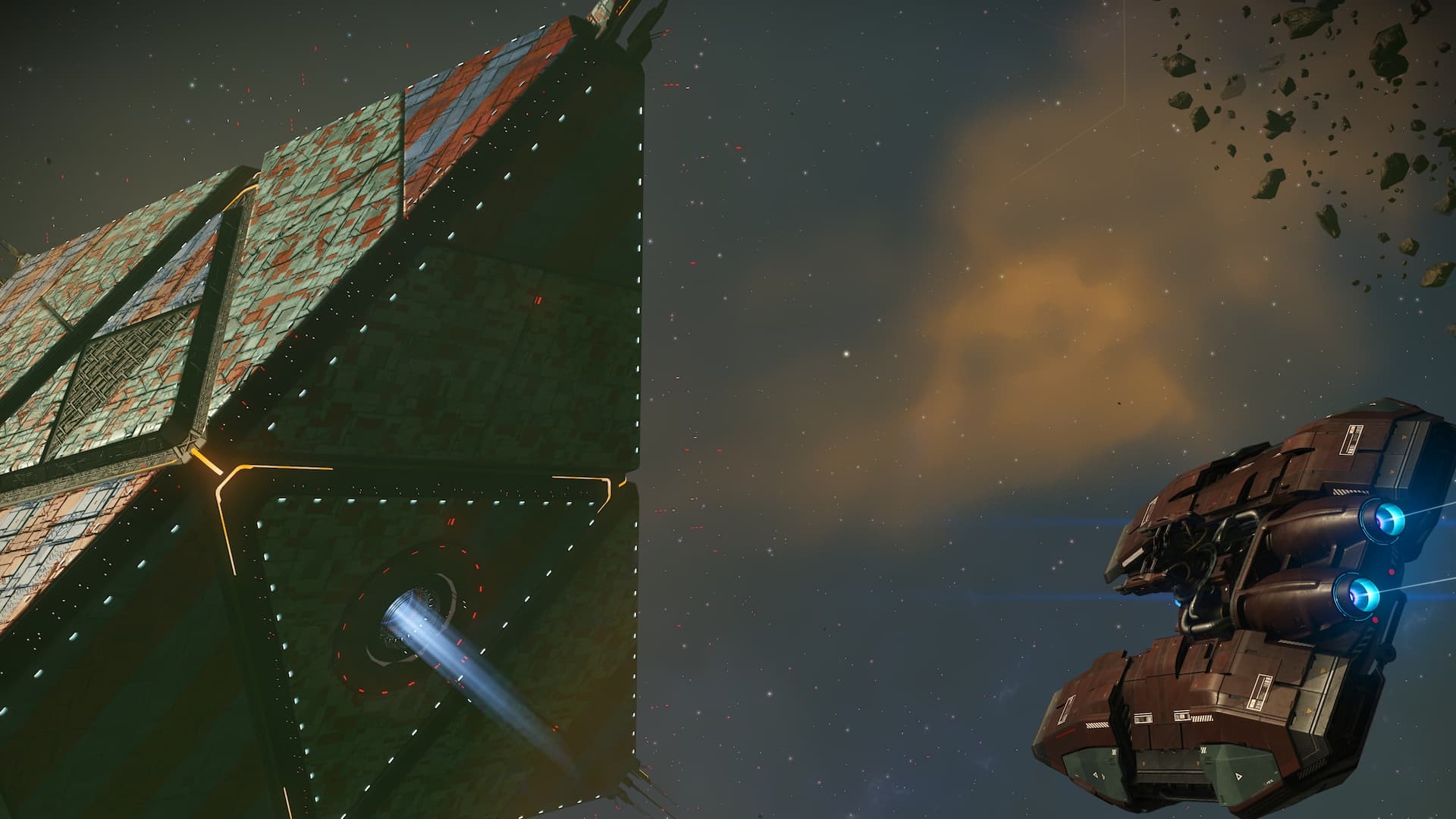 No Man's Sky Corvette in space