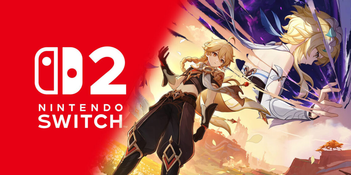 Genshin Impact Art and Switch 2 Logo