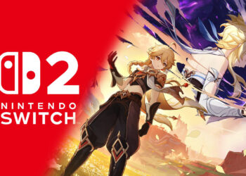 Genshin Impact Art and Switch 2 Logo