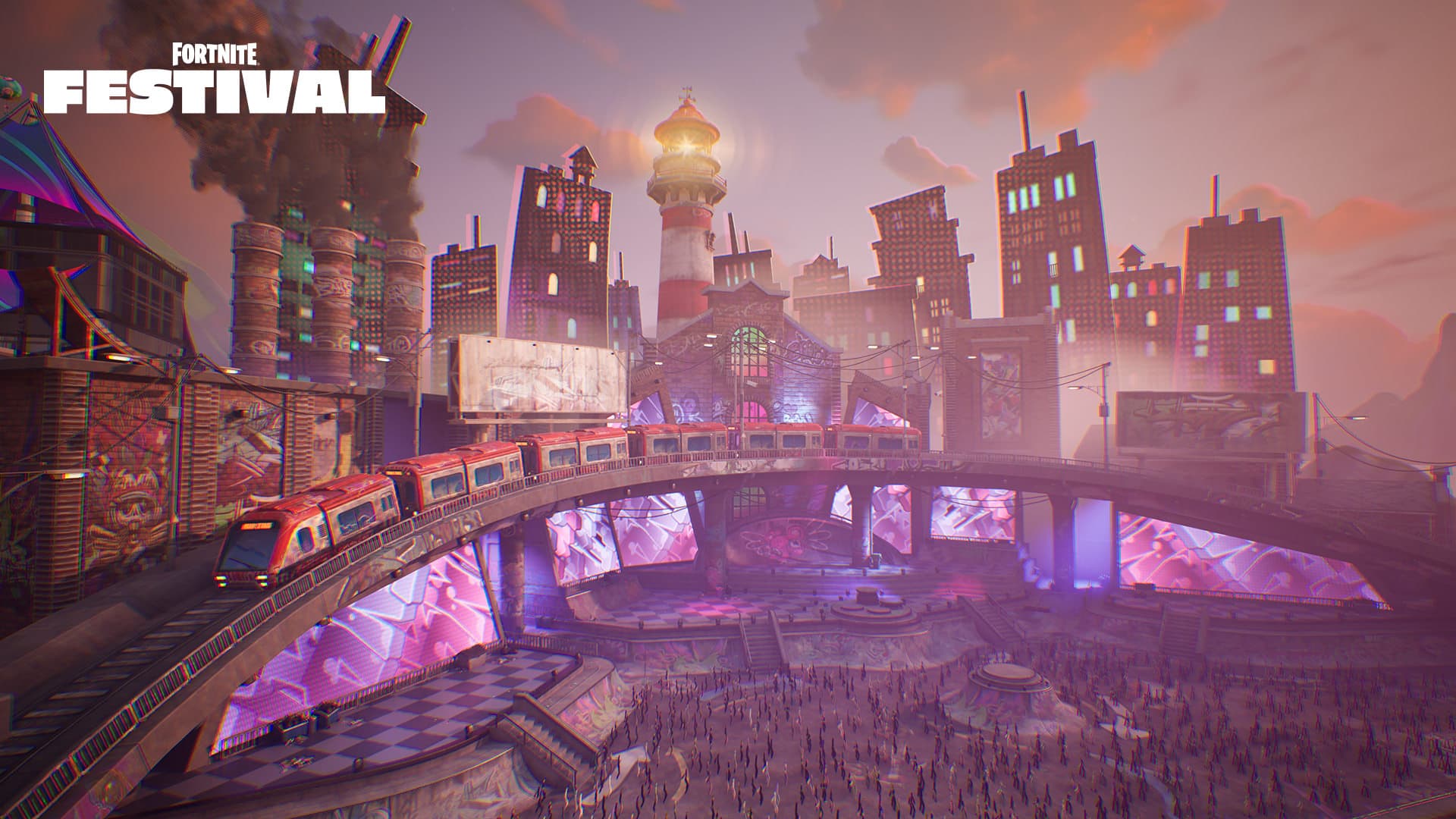 Fortnite Festival Gorillaz stage