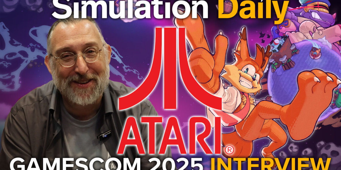 Atari Interview Hero image with Bubst 4D art, Atari logo, and Senior Director of Sales and Marketing David Lowey