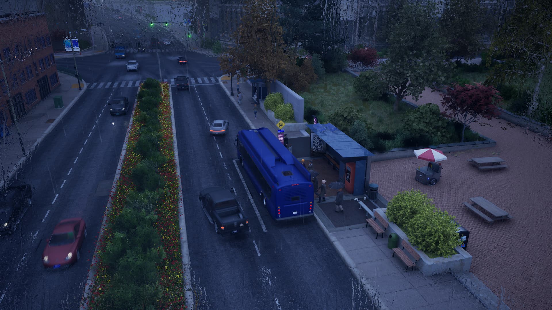 raining in Bus Bound