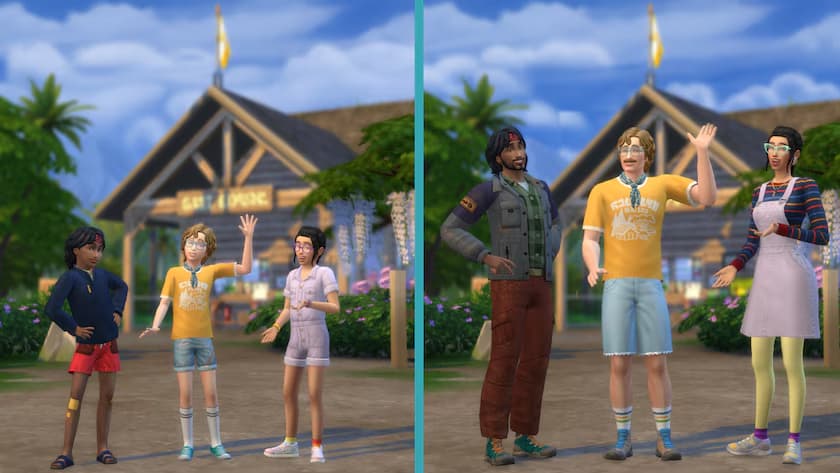 Nigel, Raheel, and Toshie in The Sims 4