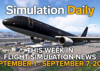 This Week in Flight Simulation News 20 Hero Image with Fenix Airbus A320 taking off from Tokyo Haneda in Starflyer livery in Microsoft Flight Simulator 2024, with Simulation Daily Logo, and title