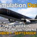 This Week in Flight Simulation News 20 Hero Image with Fenix Airbus A320 taking off from Tokyo Haneda in Starflyer livery in Microsoft Flight Simulator 2024, with Simulation Daily Logo, and title