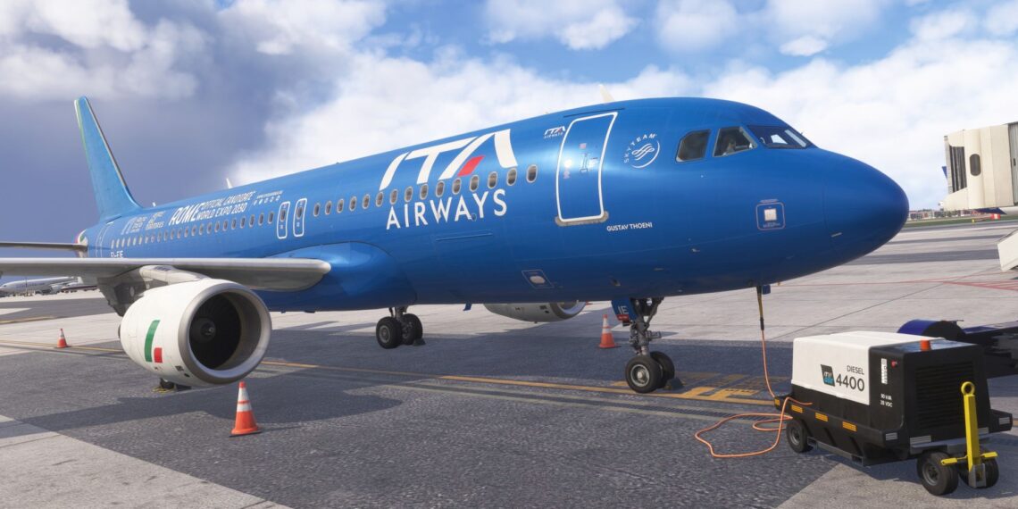 Microsoft Flight Simulator A320 by Fenix in ITA Livery