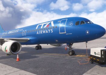 Microsoft Flight Simulator A320 by Fenix in ITA Livery