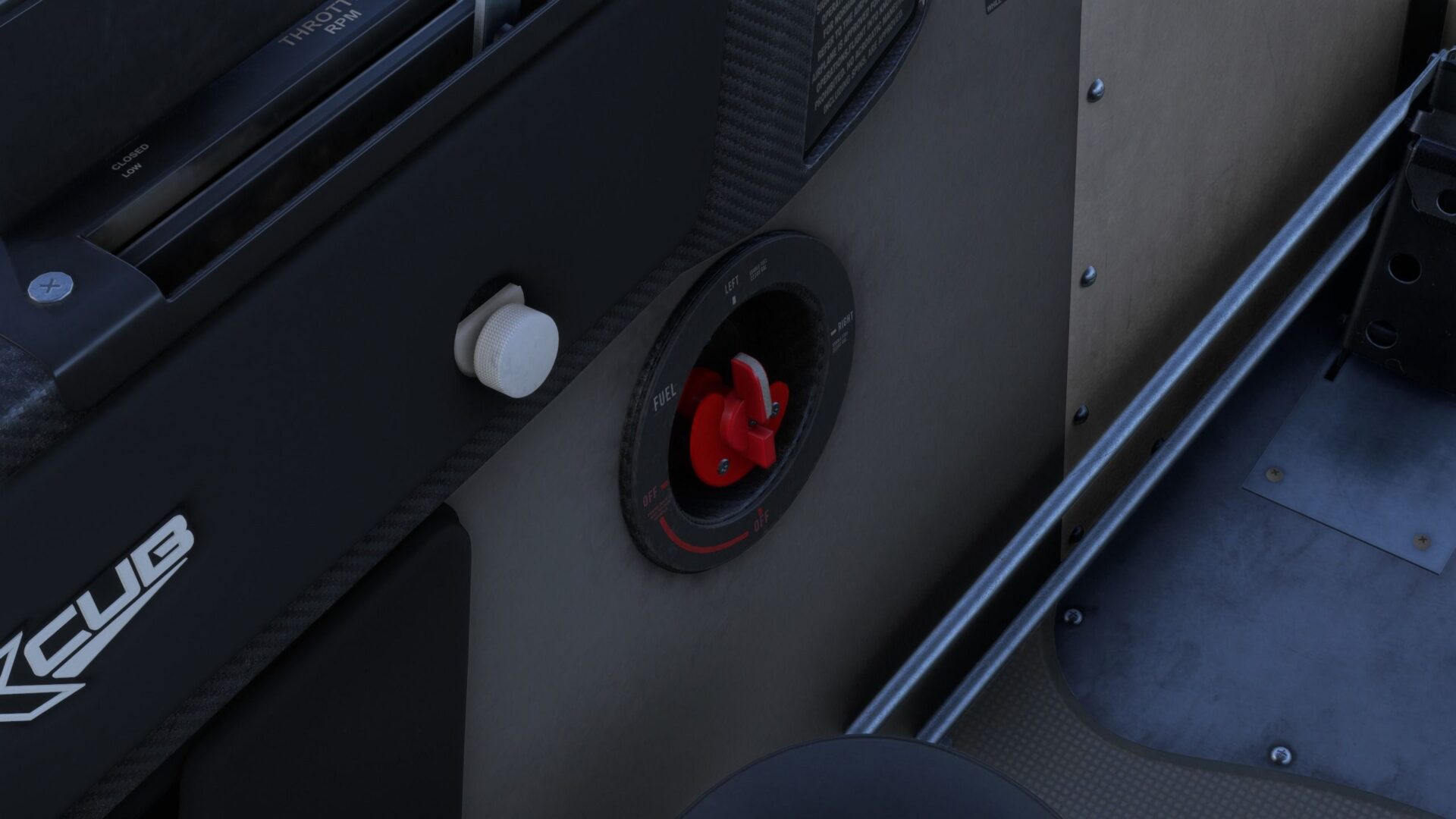 Microsoft Flight Simulator 2024 Jurassic World Fuel selector