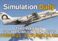 A Fokker F28 jet in Horizon livery climbs above snow-covered mountains in Microsoft Flight Simulator 2024, featured in the October 20–26, 2025 edition of Simulation Daily’s Weekly Flight Simulation News.