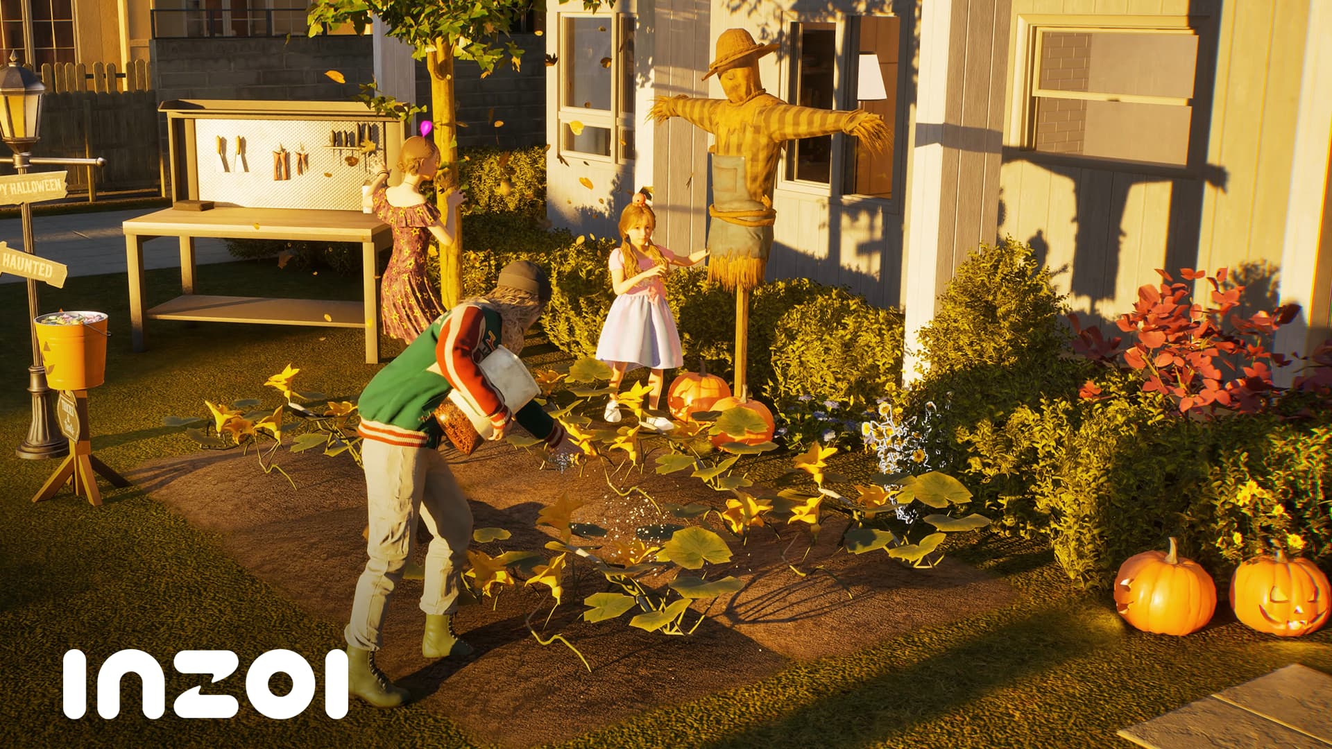 inZOI v0.4.0 Halloween update farming pumpkins