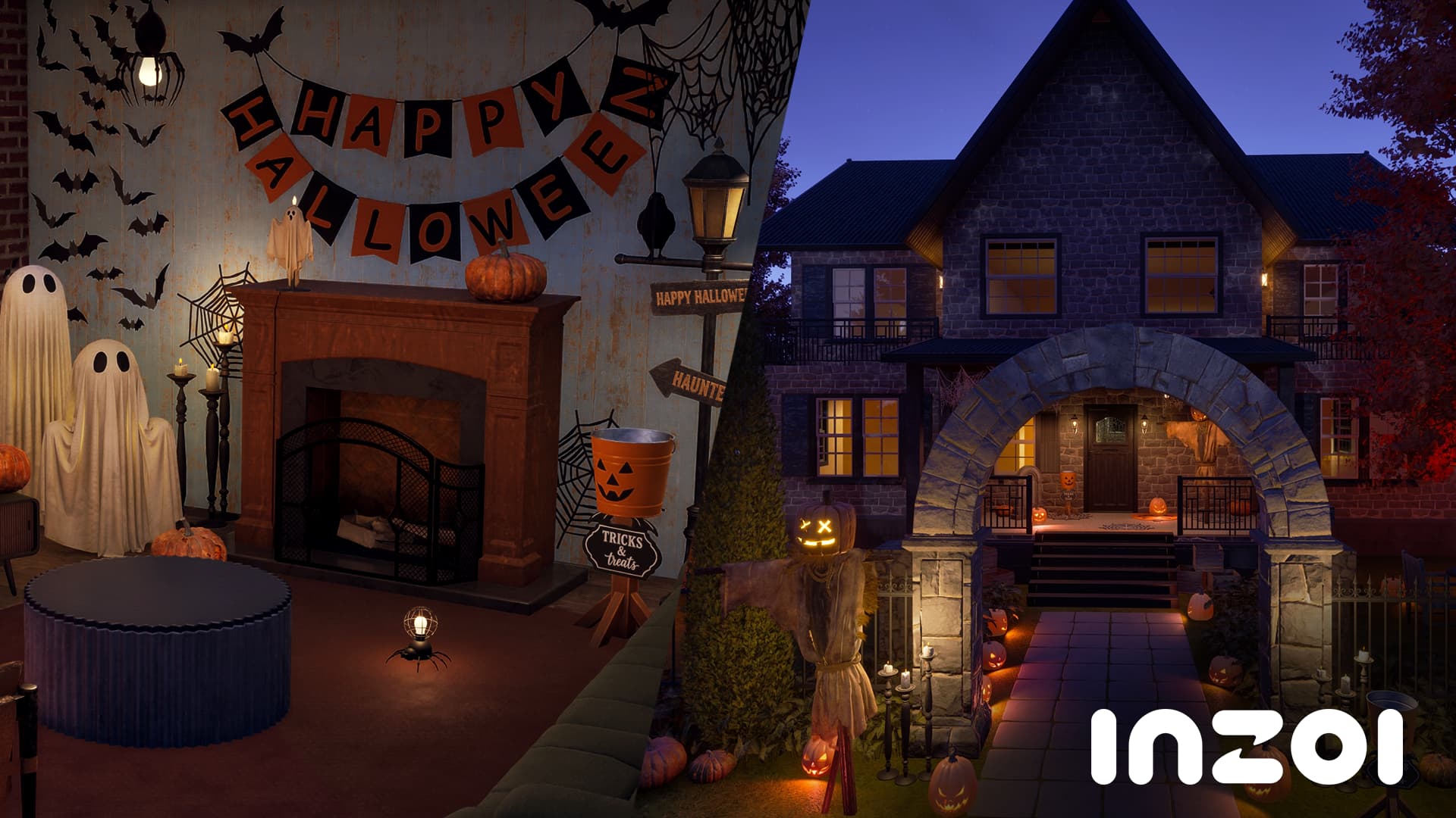 inZOI v0.4.0 Halloween update decorations