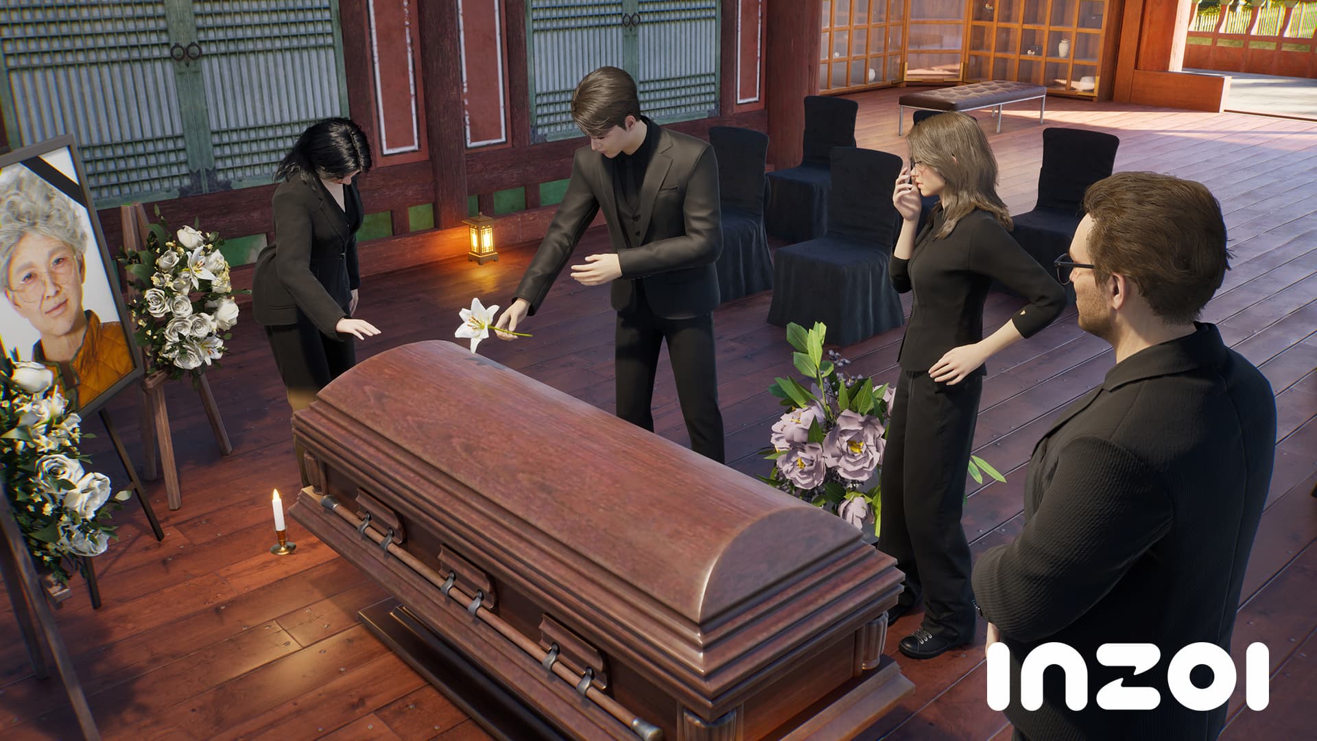 inZOI v0.4.0 Halloween update funeral
