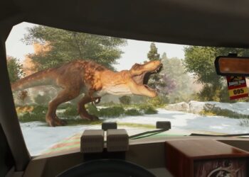 Jurassic World Evolution 2 TRex Roars from Car