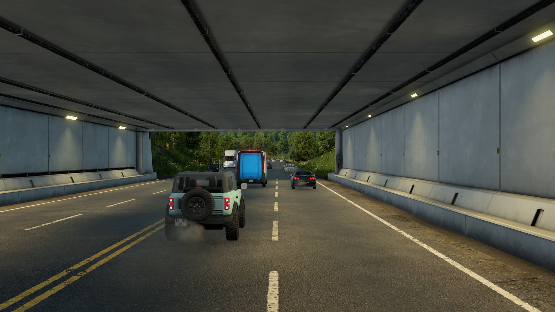 Transport Fever 3 Cars in Tunnel