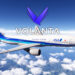 A Boeing 777-200 by PMDG flying over Japan in Microsoft Flight Simulator 2024 with Volanta logo