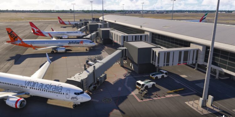 Perth Airport in Microsoft Flight Simulator 2024