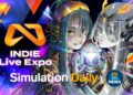 Indie Live Expo Key Art with Simulation Daily Logo