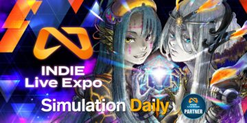 Indie Live Expo Key Art with Simulation Daily Logo