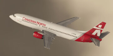 Boeing 737-400 in Canadian North Livery in Microsoft Flight Simulator