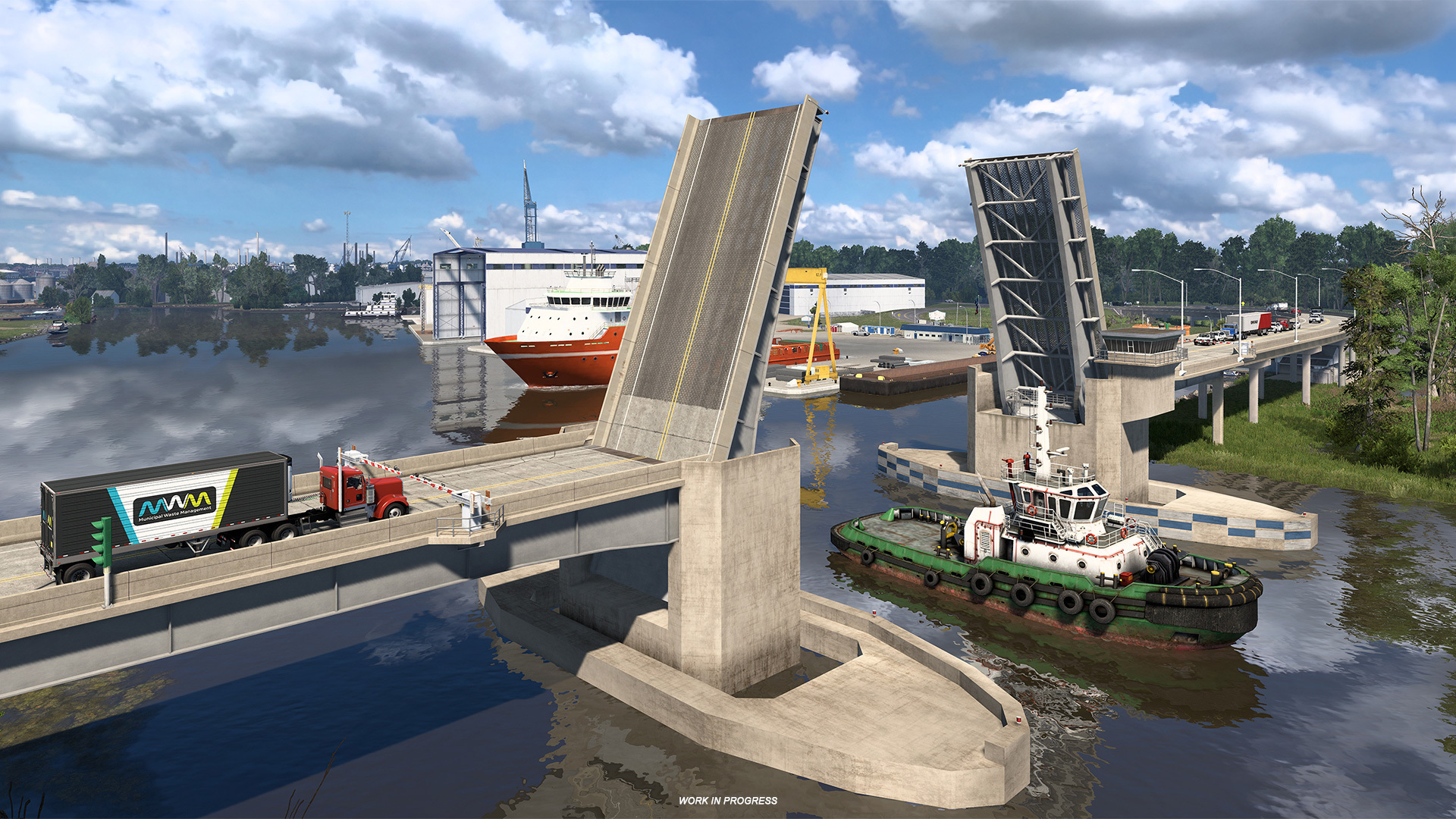 American Truck Simulator Louisiana Drawbridges Locks