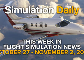 A Beechcraft Premier IA business jet in climbs above the clouds in Microsoft Flight Simulator 2024, featured in the October 27 - November 2, 2025 edition of Simulation Daily’s Weekly Flight Simulation News.