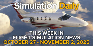 A Beechcraft Premier IA business jet in climbs above the clouds in Microsoft Flight Simulator 2024, featured in the October 27 - November 2, 2025 edition of Simulation Daily’s Weekly Flight Simulation News.