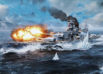 War Thunder naval vessel under attack