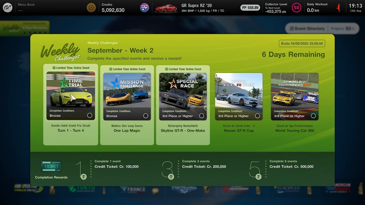 Gran Turismo 7 Spec III Update Weekly Challenges