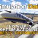 The Boeing 737 by PMDG in Ryanair livery in Microsoft Flight Simulator 2024 with Simulation Daily logo and This Week in Flight Simulation News December 15 - December 21 Title