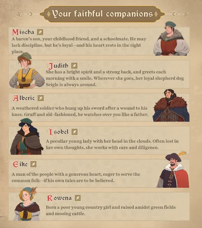 City Tales - Medieval Era six companions