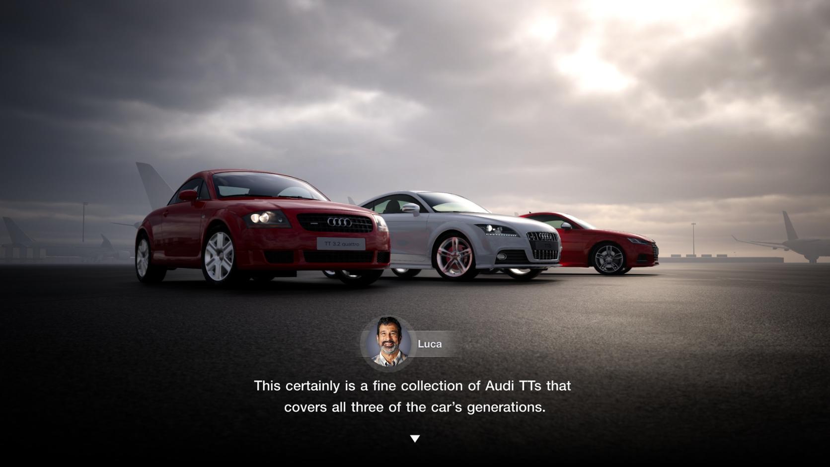 Audi TT Gran Turismo 7 Cafe Menu