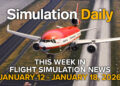 An MD-11 taking off in Microsoft Flight Simulator 2024, with Simulation Daily Logo and "This Week in Flight Simulation News January 12 - January 18, 2026" title