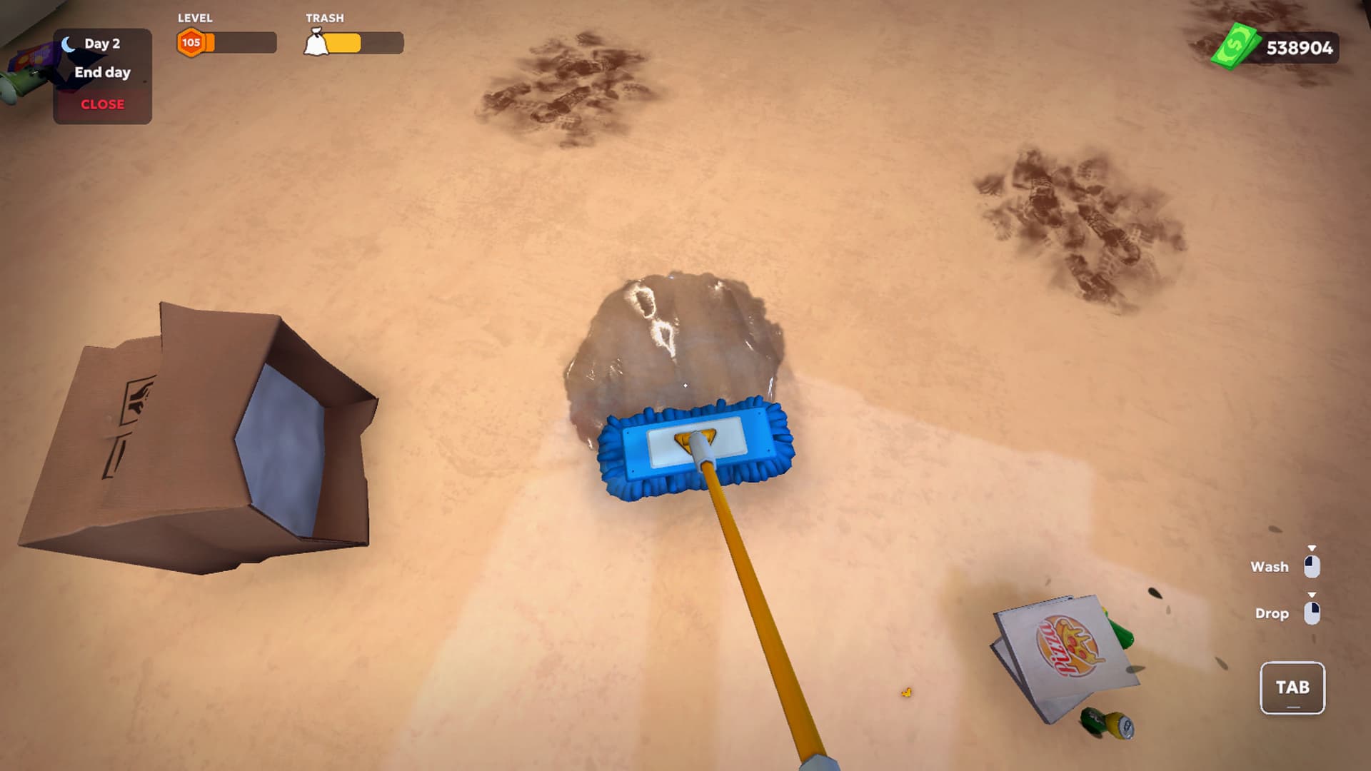 Shipping Store Simulator 2037 mopping