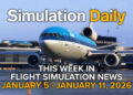 An MD-11 in KLM livery on the taxiway in Microsoft Flight Simulator 2024, with Simulation Daily Logo and "This Week in Flight Simulation News January 5 - January 11, 2026" title