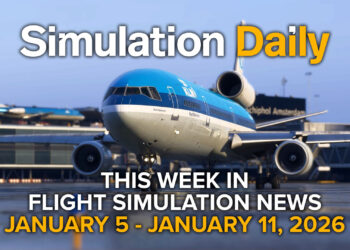 An MD-11 in KLM livery on the taxiway in Microsoft Flight Simulator 2024, with Simulation Daily Logo and "This Week in Flight Simulation News January 5 - January 11, 2026" title