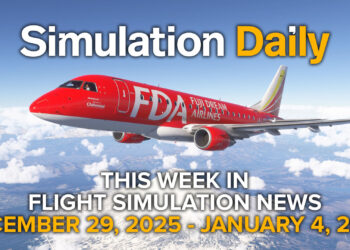 An Embraer E170 in Fuji Dream livery flying over Mount Fuji in Microsoft Flight Simulator 2024 with Simulation Daily logo and "This Week in Flight Simulation News December 29, 2025 - January 4, 2026" title.